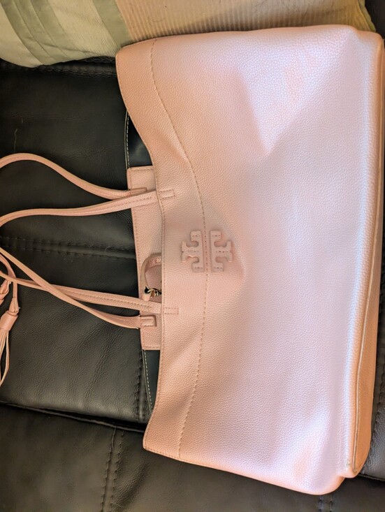 Tory Burch Handbags - Tory Burch Pink Pebbled Leather Tote